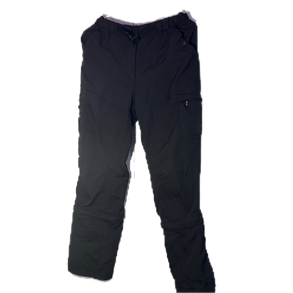 Misty Mountain Pants - Convertible Utility Black Cargo Pants Adjustable Zipper Pockets mountain cyber